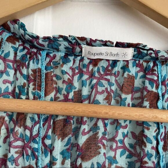 Poupette St Barth 3/4 Sleeve Ruffled Poncho Dress - Picture 12 of 12